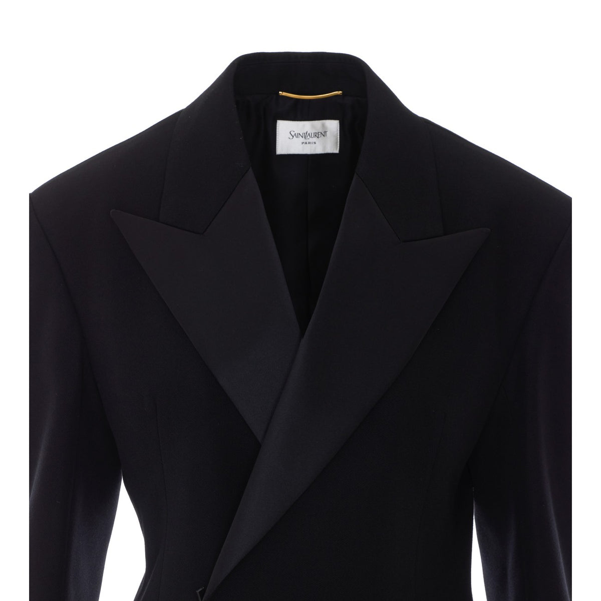 Saint Laurent Women Double-Breasted Tuxedo Grain De Poudre Jacket