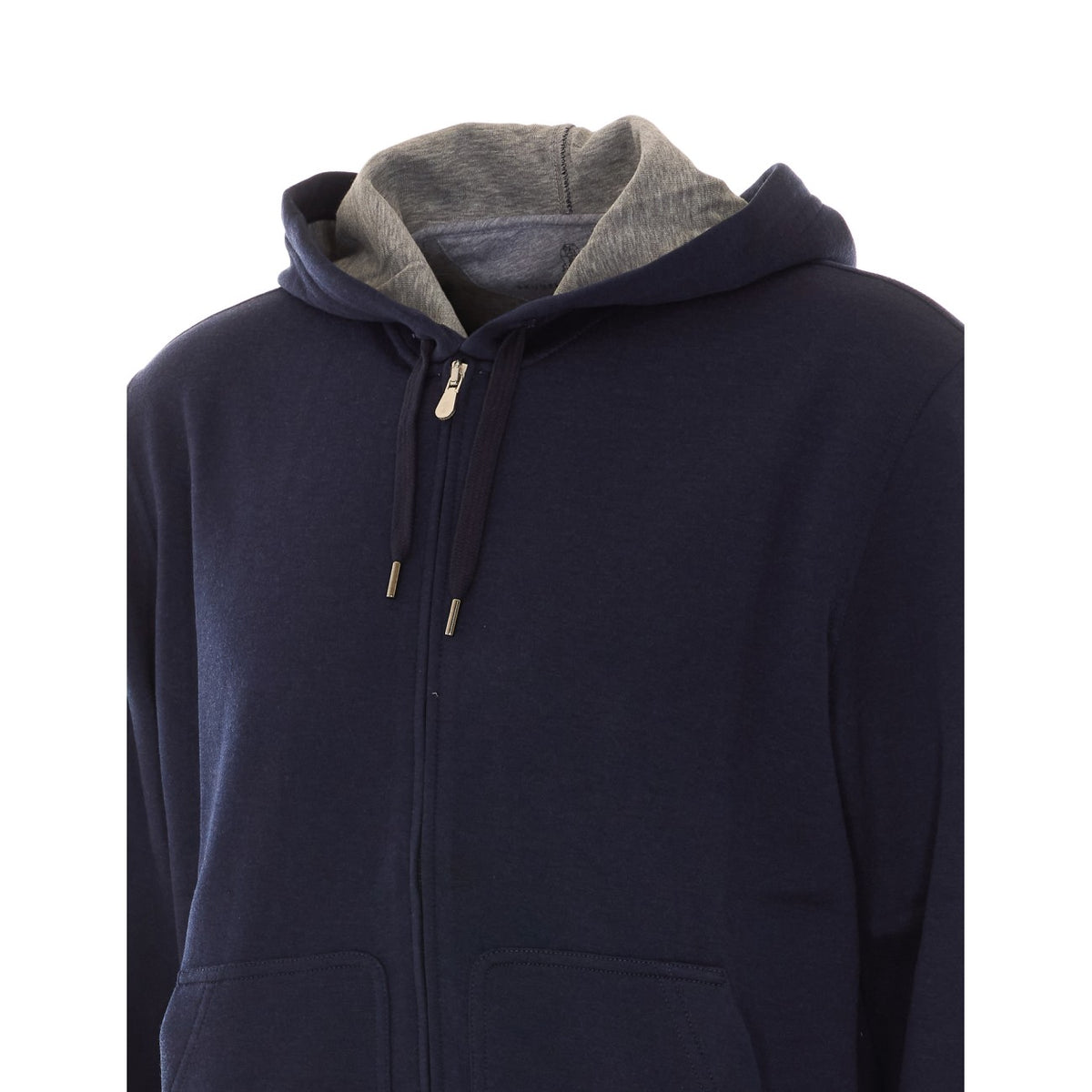 Brunello Cucinelli Men Double Fabric Zip Up Hoodie