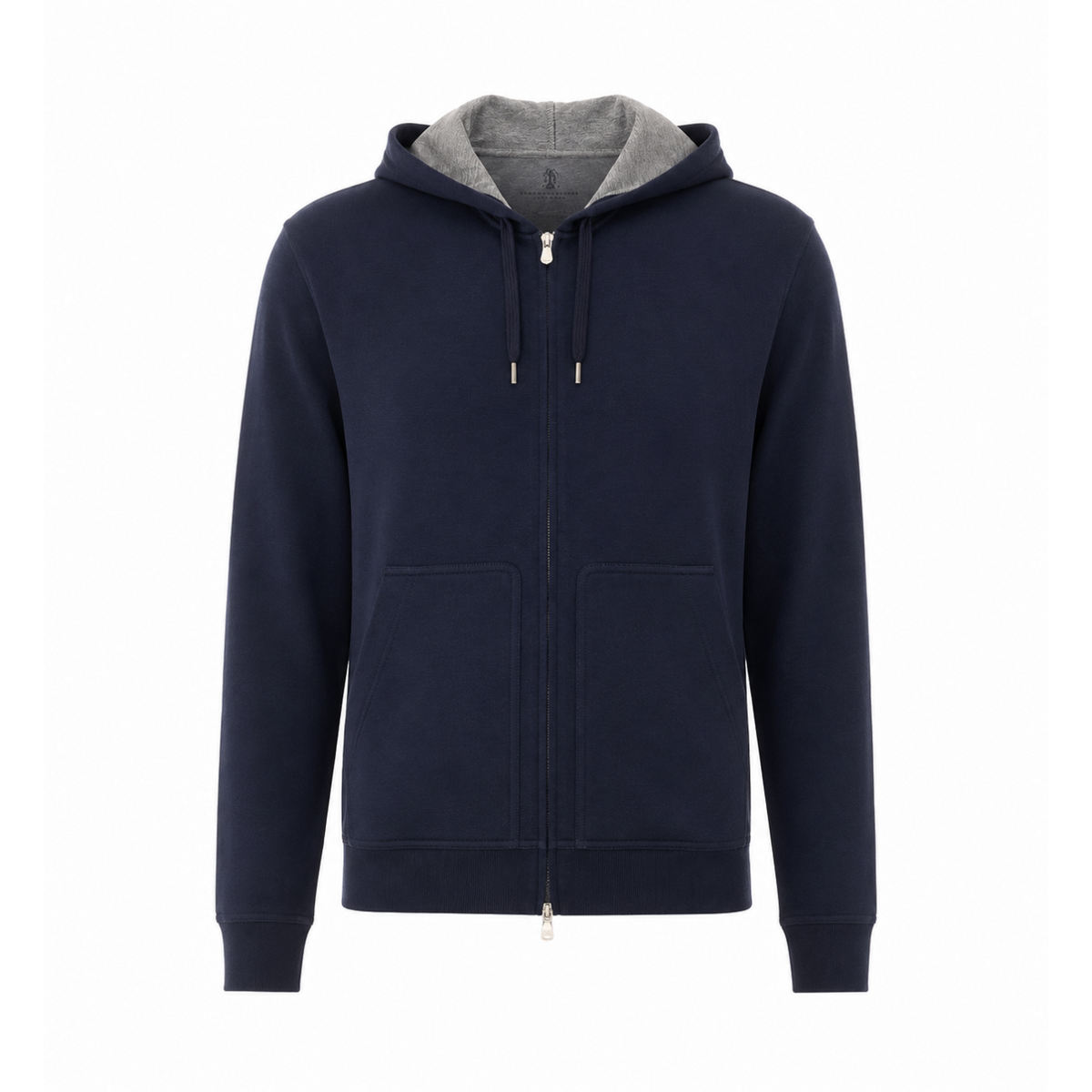 Brunello Cucinelli Men Double Fabric Zip Up Hoodie