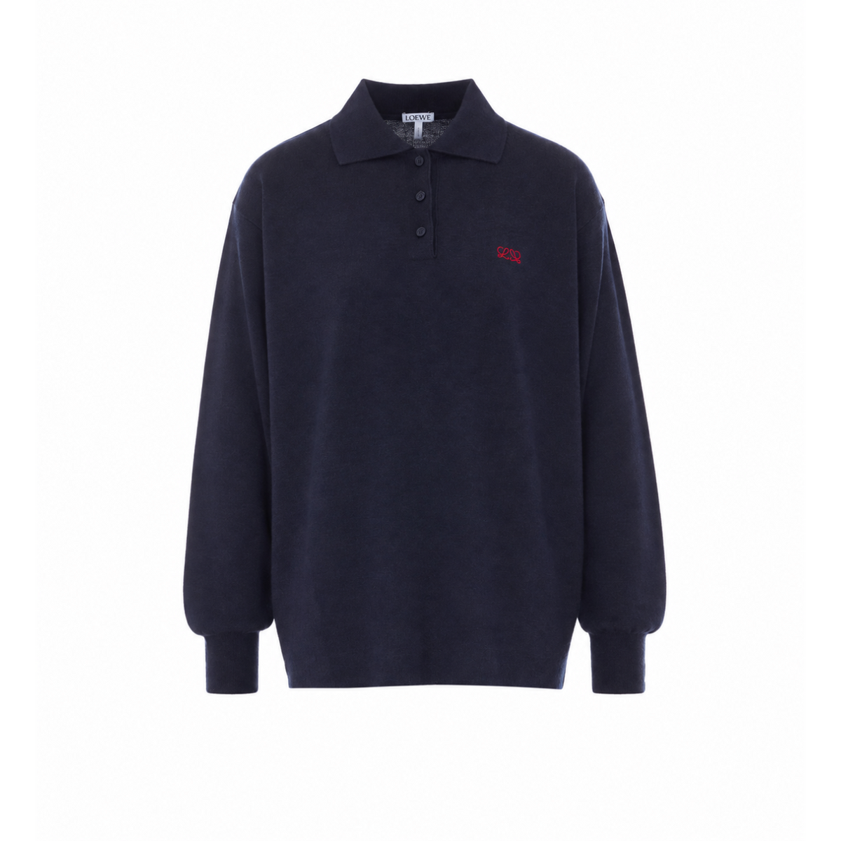 Loewe Women Double L Logo Polo Sweater