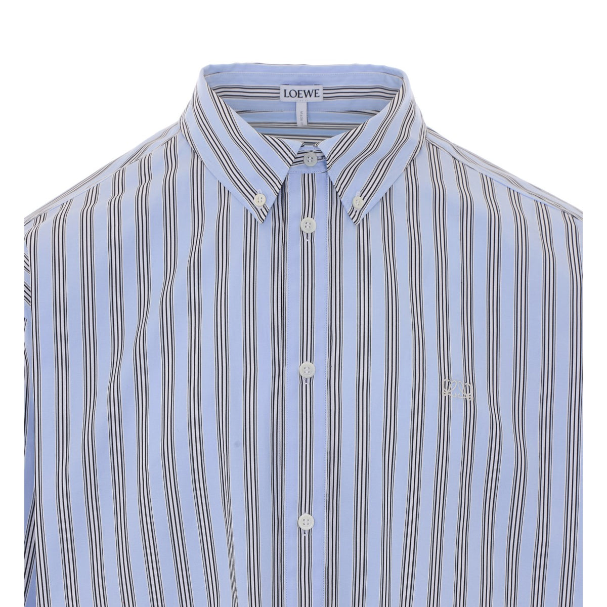 Loewe Loewe Men Double L Logo Striped Shirt