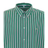 Loewe Men Double L Logo Striped Shirt
