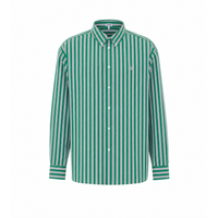 Loewe Men Double L Logo Striped Shirt