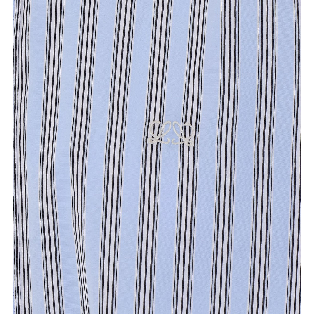 Loewe Loewe Men Double L Logo Striped Shirt