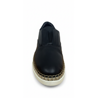 Tods Leather Low-Top Clean-Lined Sneakers Black