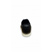 Tods Leather Low-Top Clean-Lined Sneakers Black