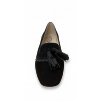 Tods Smooth Leather T-Logo Ballerinas in Black