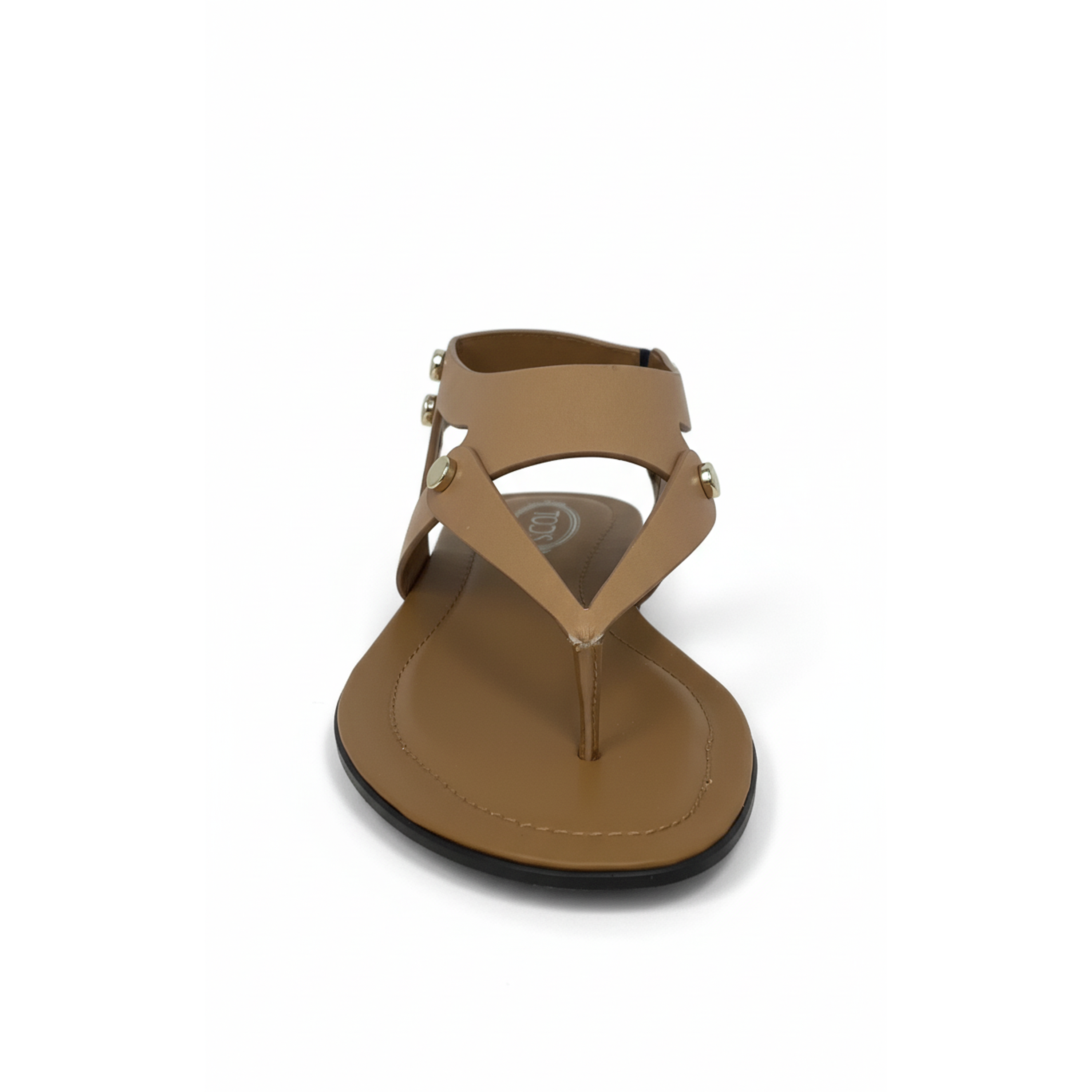 Tods Women's Leather Strappy Sandals in Light Brown