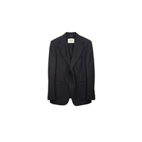 Tom Ford Silk Two-Button Patch Pocket Black Blazer