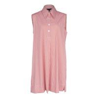 Italian Cotton Red Stripe Sleeveless Dress3