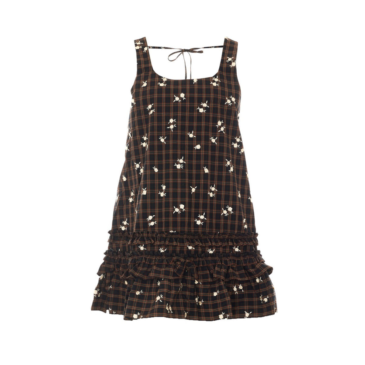 Ganni Women Dress In Printed Check