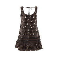 Ganni Women Dress In Printed Check
