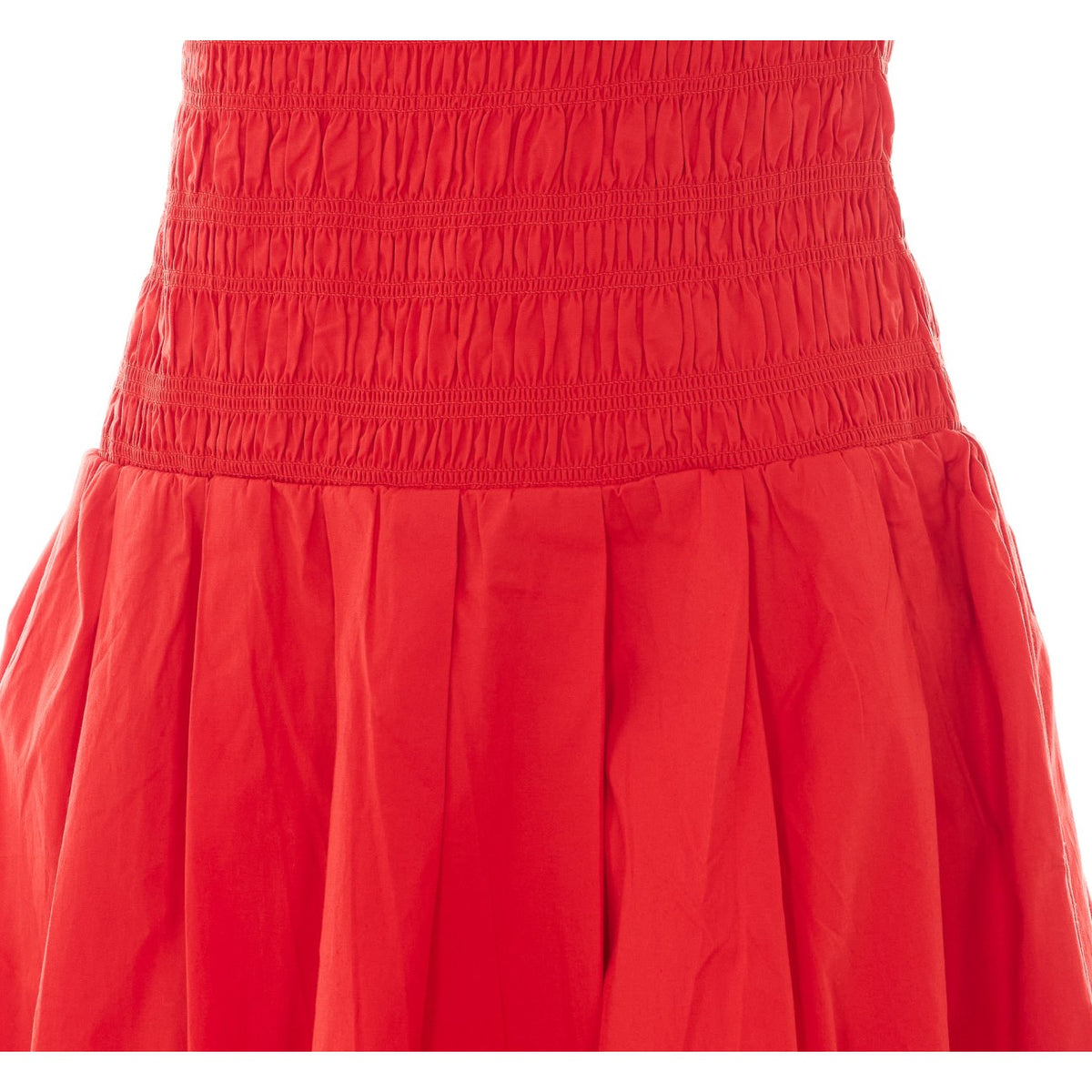 Ganni Women Dress In Smocked Cotton