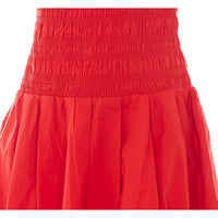 Ganni Women Dress In Smocked Cotton