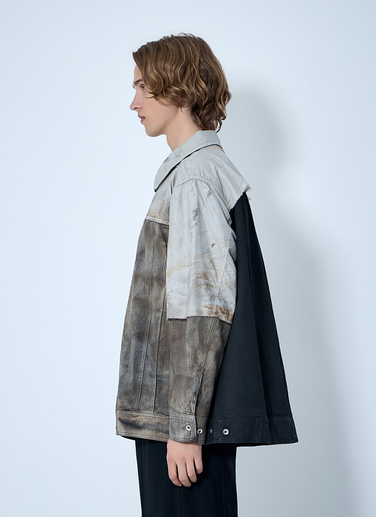 Rick Owens Drkshdw Men Denim Patchwork Jacket