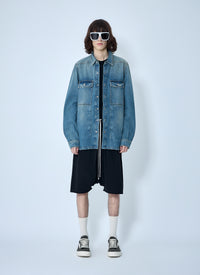Rick Owens Drkshdw Men Denim Overshirt Jacket