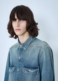 Rick Owens Drkshdw Men Denim Overshirt Jacket