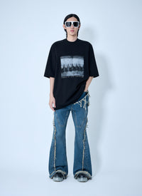 Rick Owens Drkshdw Men Slivered Bootcut Jeans