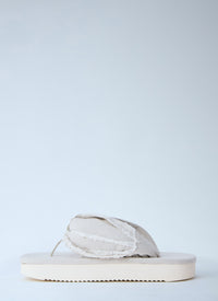 Rick Owens DRKSHDW Rick Owens Drkshdw Men Frayed Edge Thong Sandals