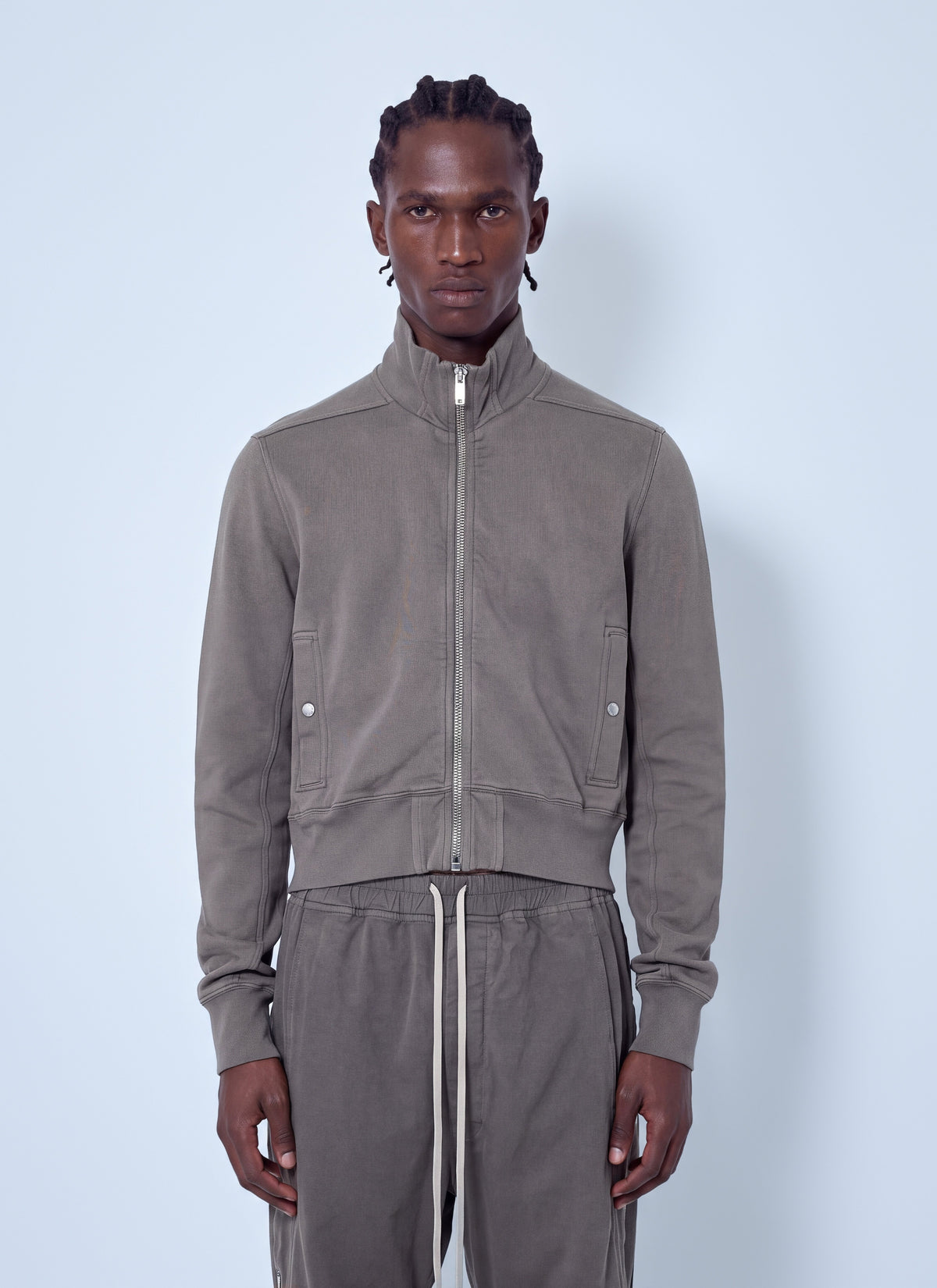 Rick Owens Drkshdw Men High Neck Zip-Up Jacket