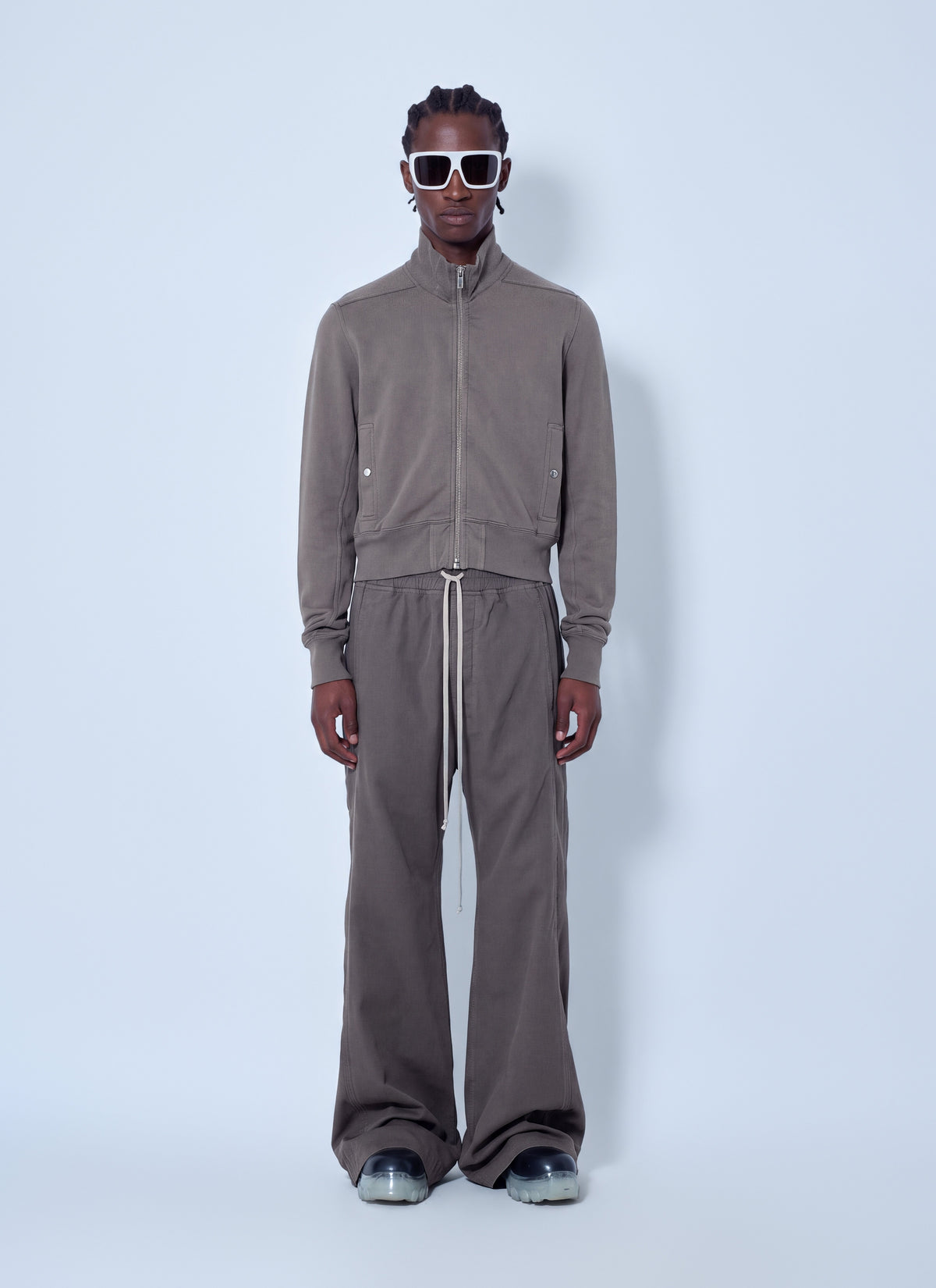 Rick Owens Drkshdw Men High Neck Zip-Up Jacket