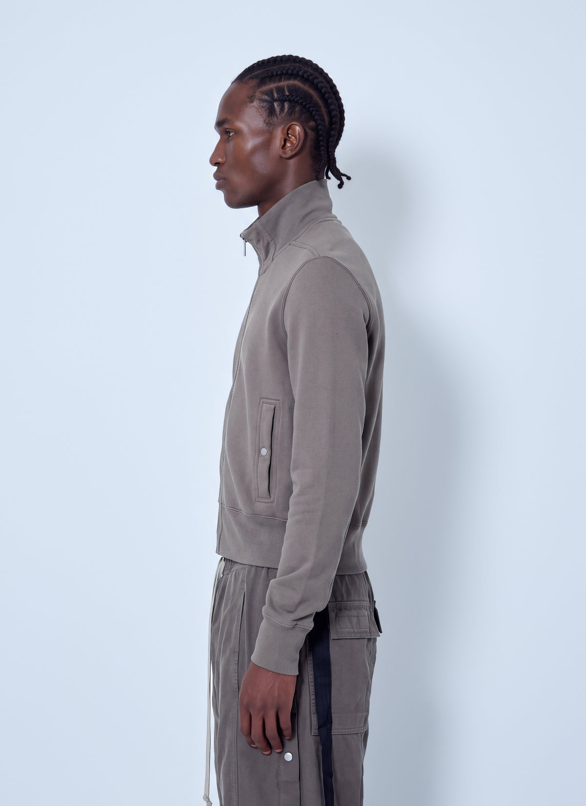 Rick Owens Drkshdw Men High Neck Zip-Up Jacket