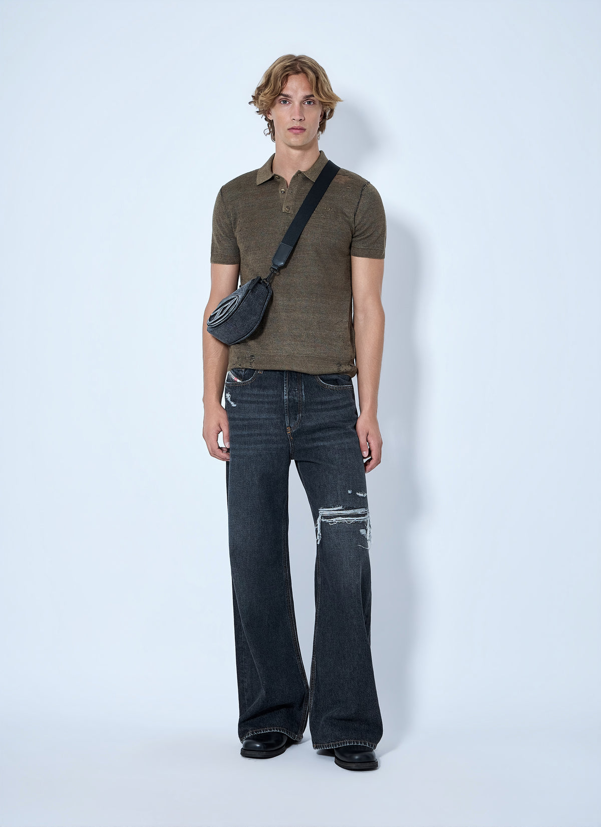 Diesel Diesel Men D-Rise Wide Leg Jeans