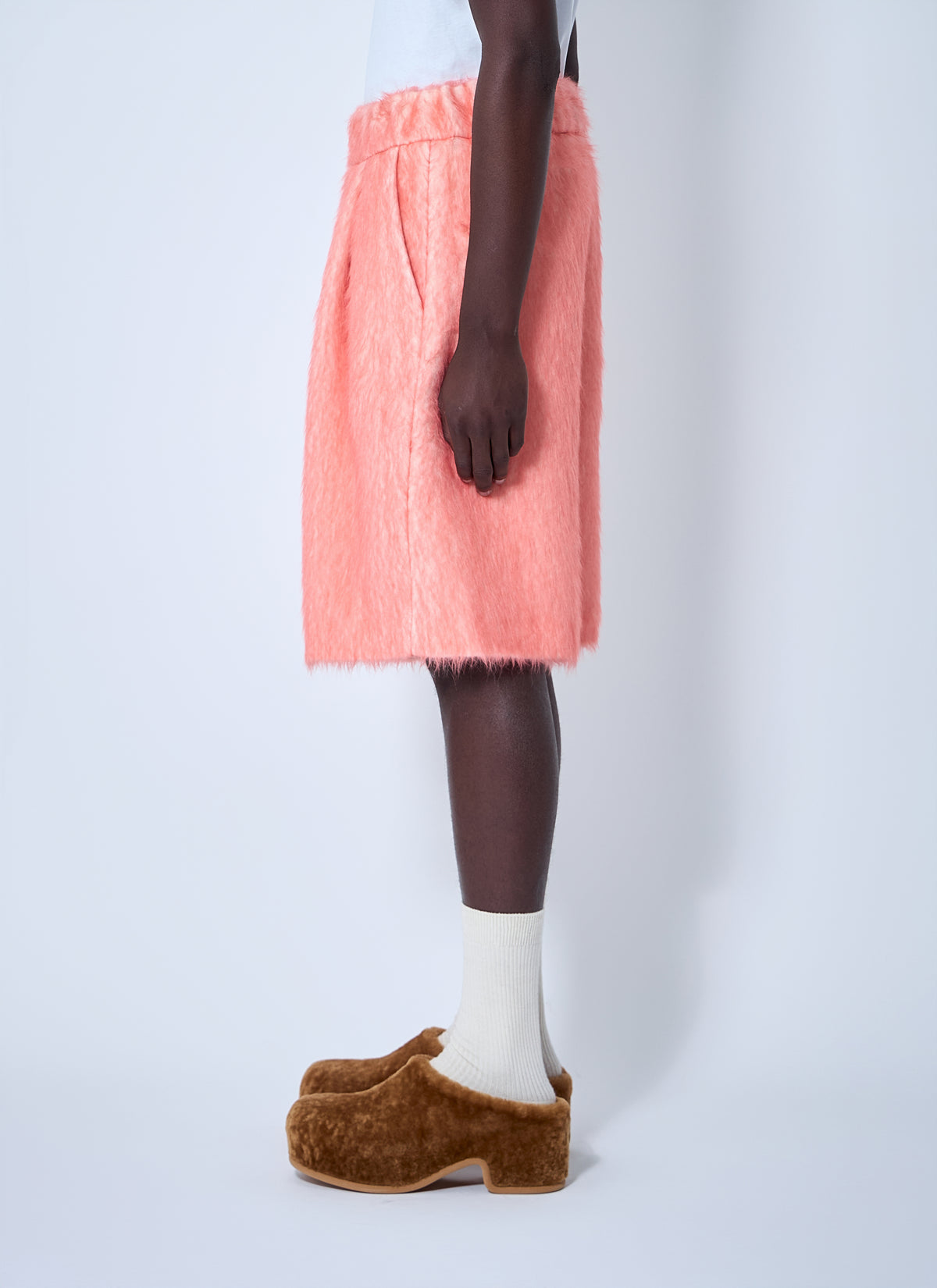 Dries Van Noten Men Brushed Wool Shorts