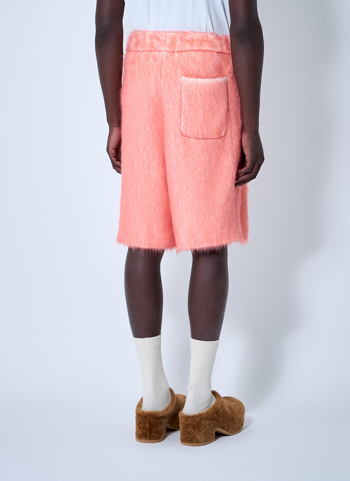 Dries Van Noten Men Brushed Wool Shorts