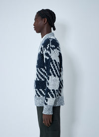 Dries Van Noten Men Check Wool-Blend Sweater