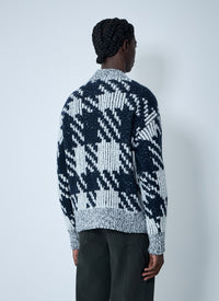 Dries Van Noten Men Check Wool-Blend Sweater