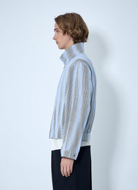 Dries Van Noten Men Striped Zip-Up Jacket