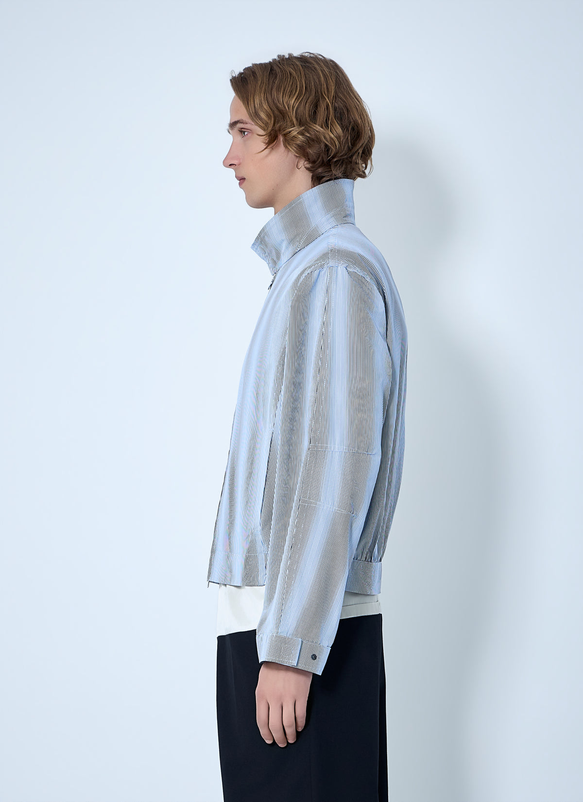 Dries Van Noten Men Striped Zip-Up Jacket