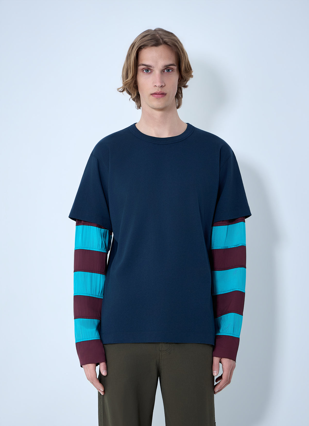 Dries Van Noten Men Contras Sleeves T-Shirt