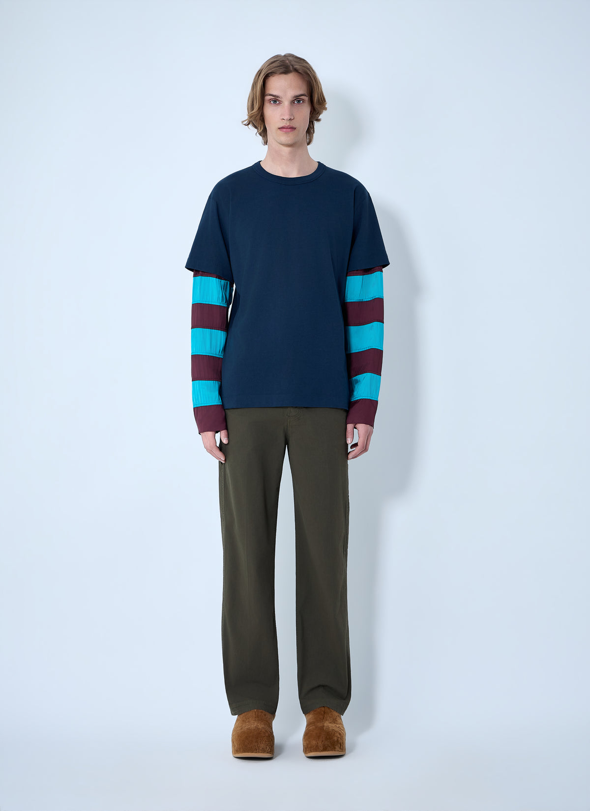 Dries Van Noten Men Contras Sleeves T-Shirt