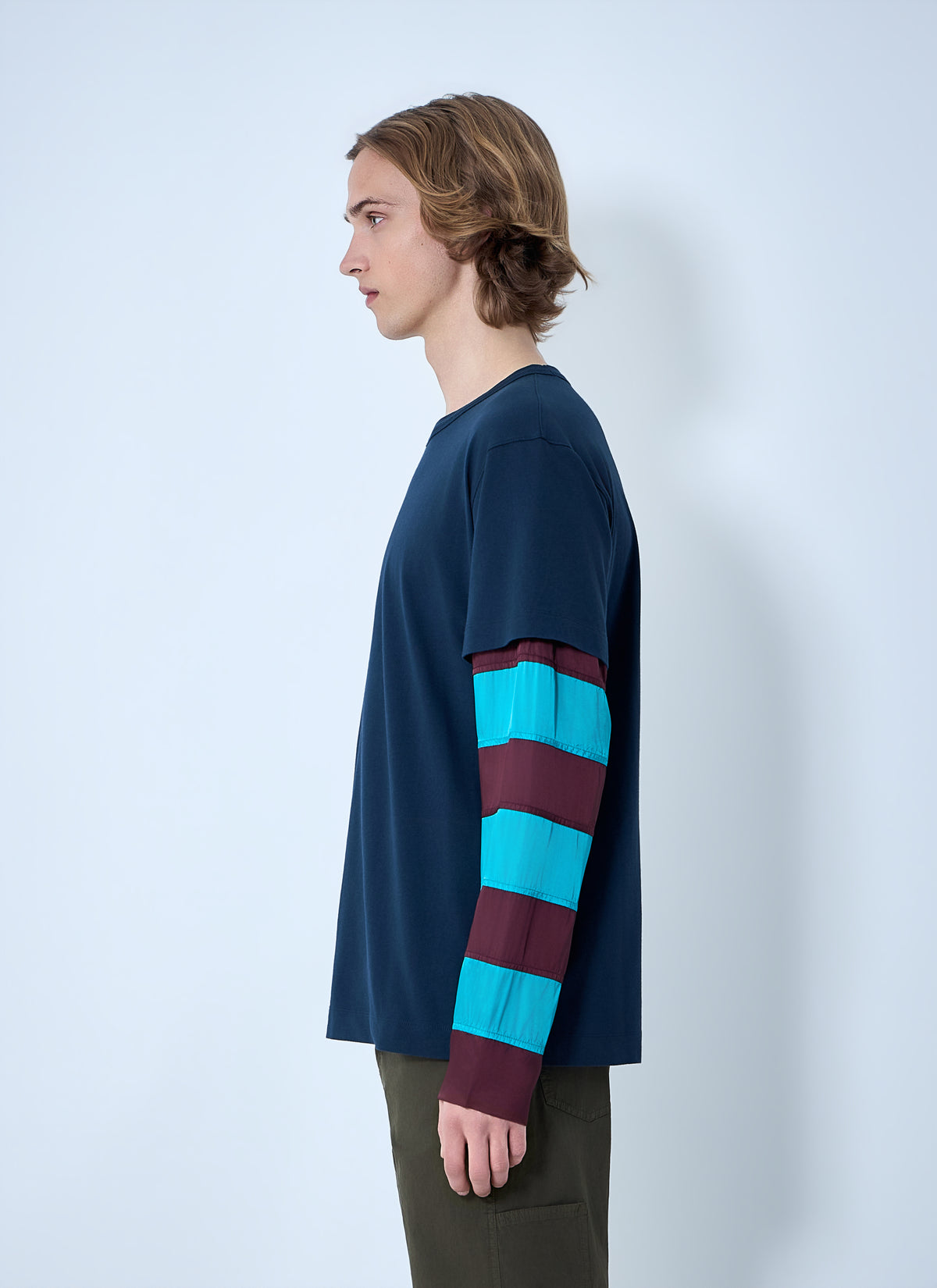 Dries Van Noten Men Contras Sleeves T-Shirt