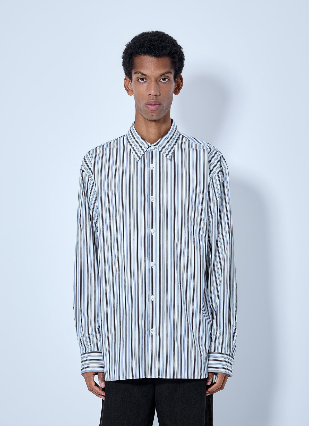 Dries Van Noten Dries Van Noten Men Croom Stripe Cotton Poplin Shirt
