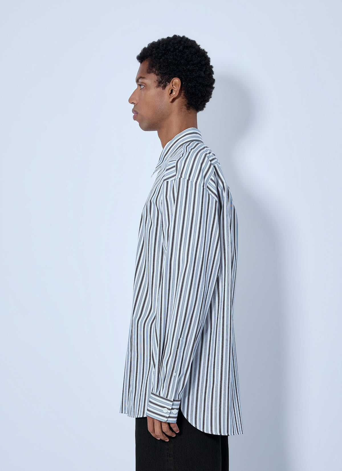 Dries Van Noten Dries Van Noten Men Croom Stripe Cotton Poplin Shirt