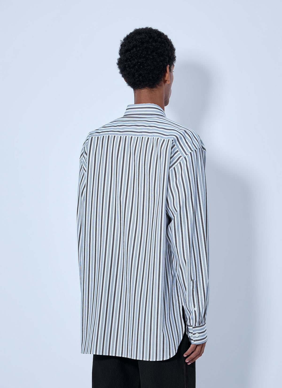 Dries Van Noten Dries Van Noten Men Croom Stripe Cotton Poplin Shirt