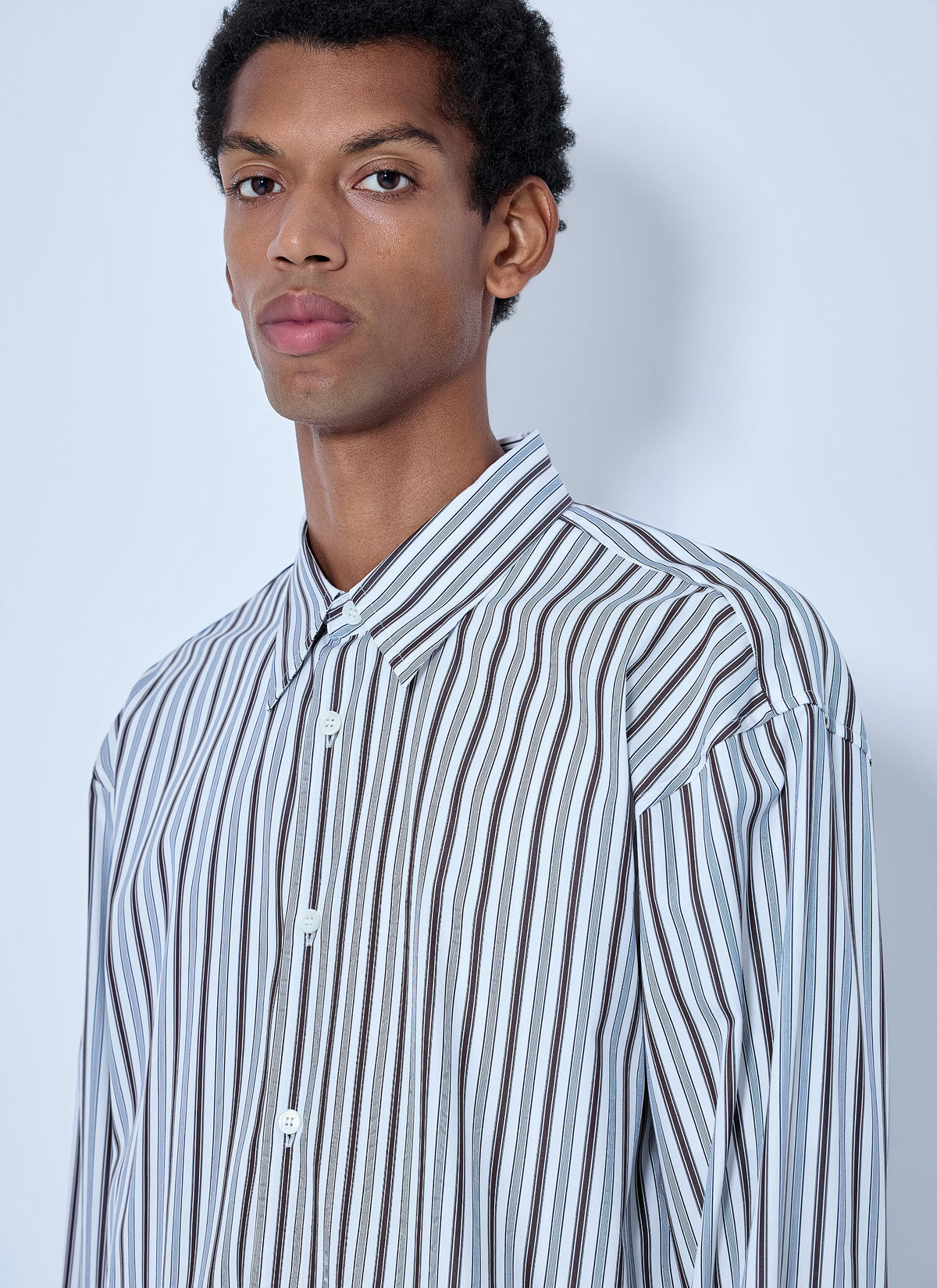 Dries Van Noten Dries Van Noten Men Croom Stripe Cotton Poplin Shirt