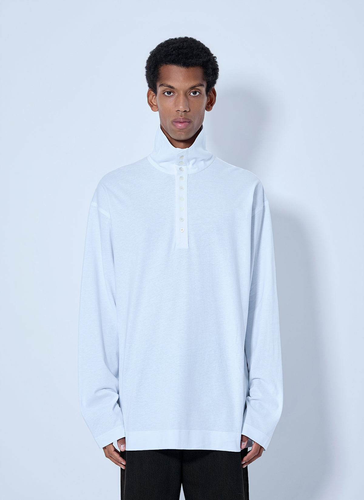 Dries Van Noten Men Hegon Long Sleeve Polo Shirt