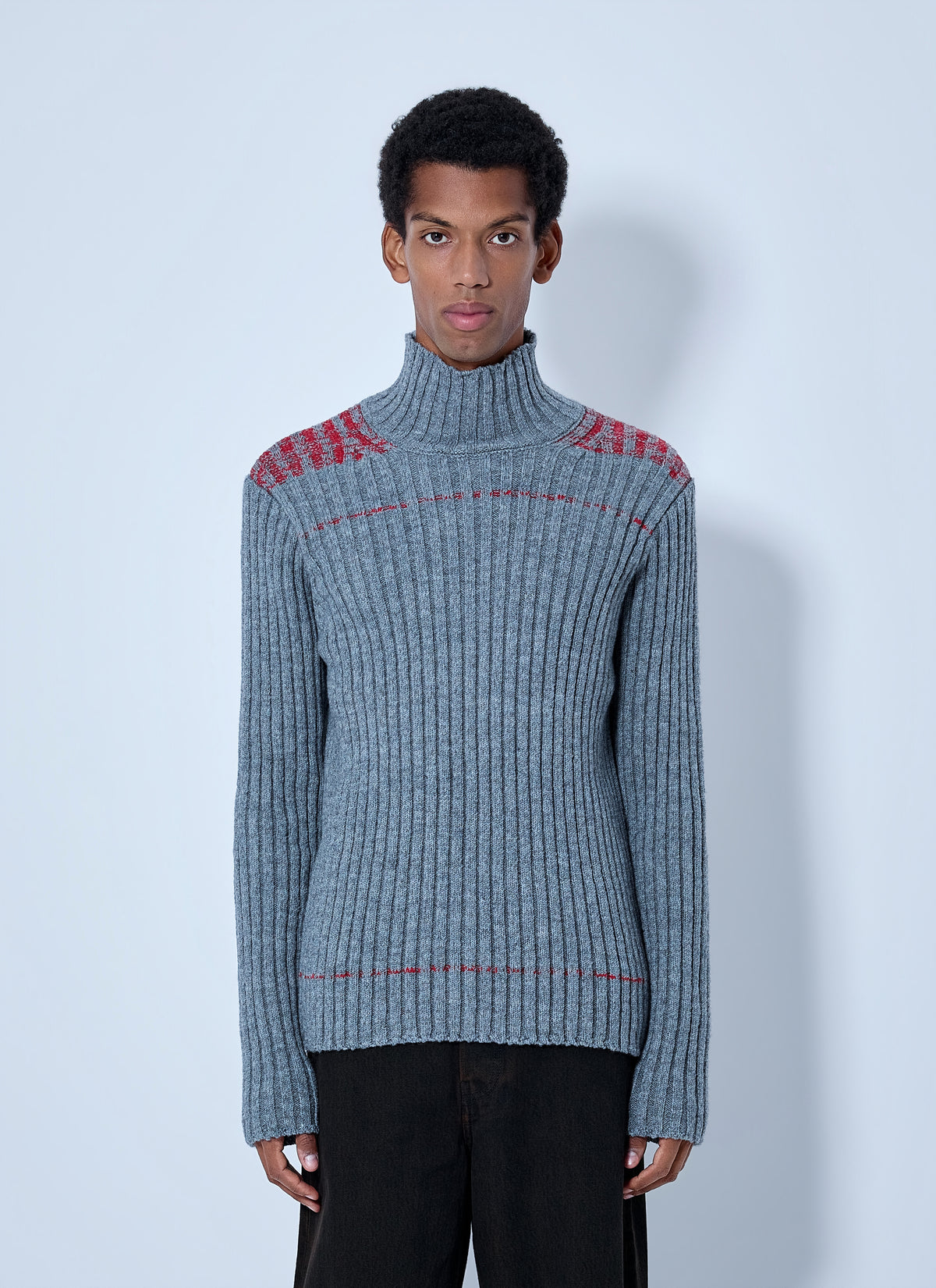 Dries Van Noten Men Ribbed Turtleneck Sweater