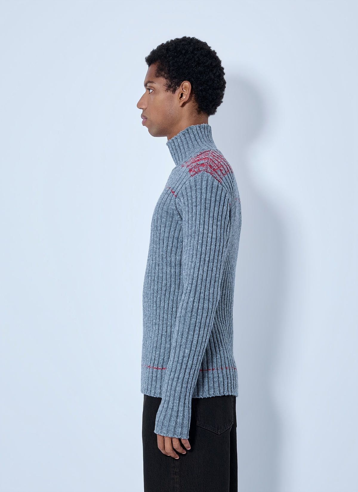 Dries Van Noten Men Ribbed Turtleneck Sweater