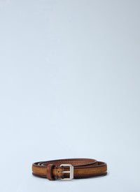 Dries Van Noten Men Textured Leather Belt