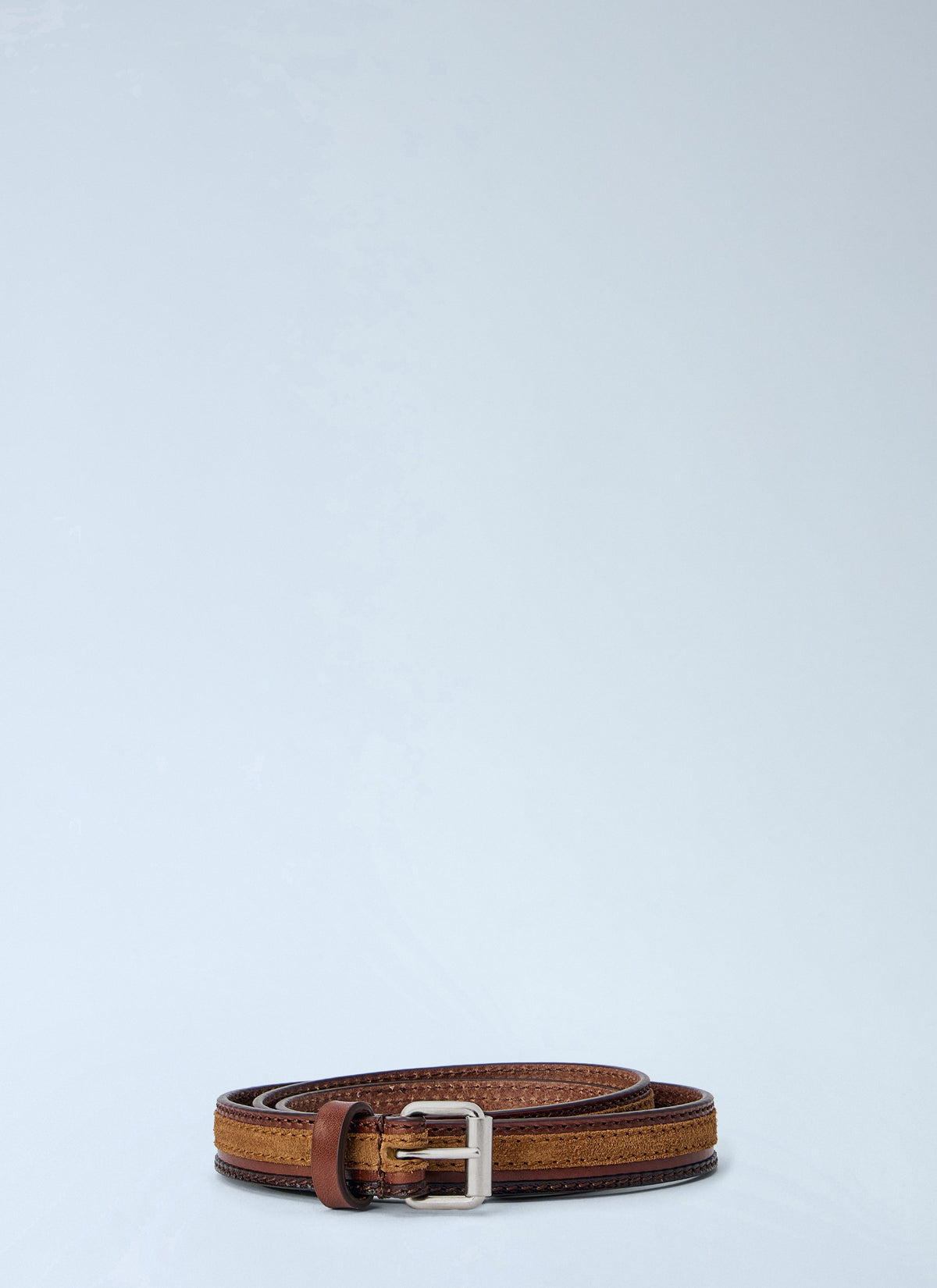 Dries Van Noten Men Textured Leather Belt