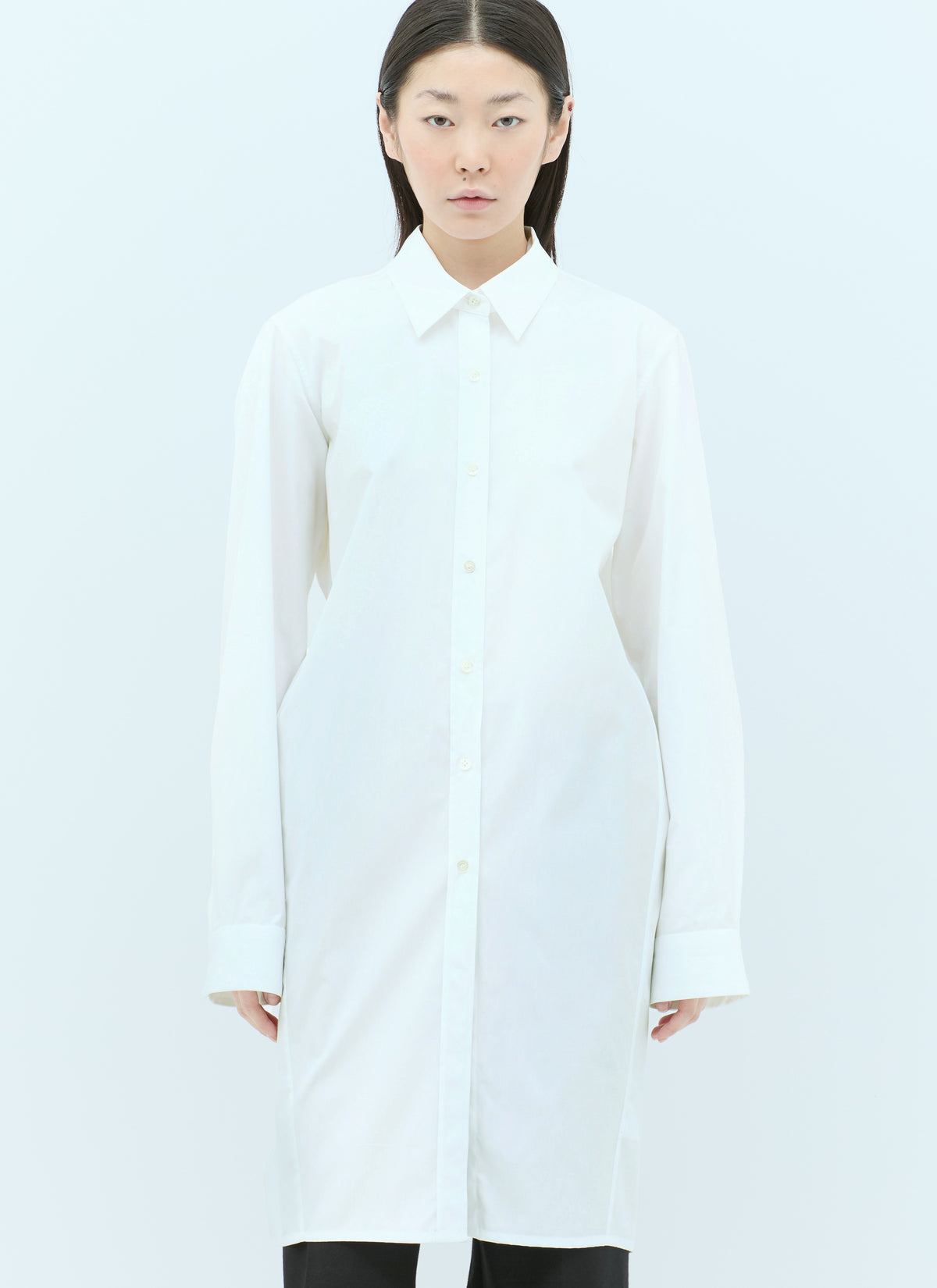 Dries Van Noten Women Open-Rear Poplin Shirt