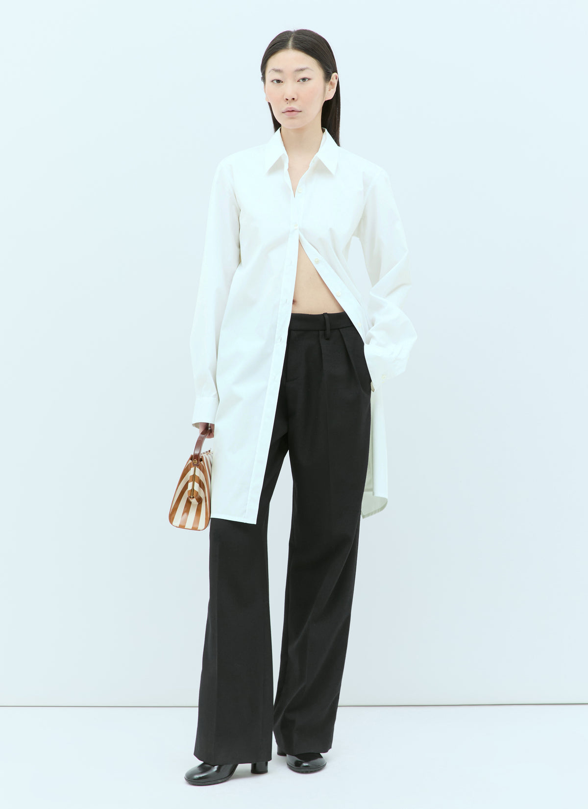 Dries Van Noten Women Open-Rear Poplin Shirt