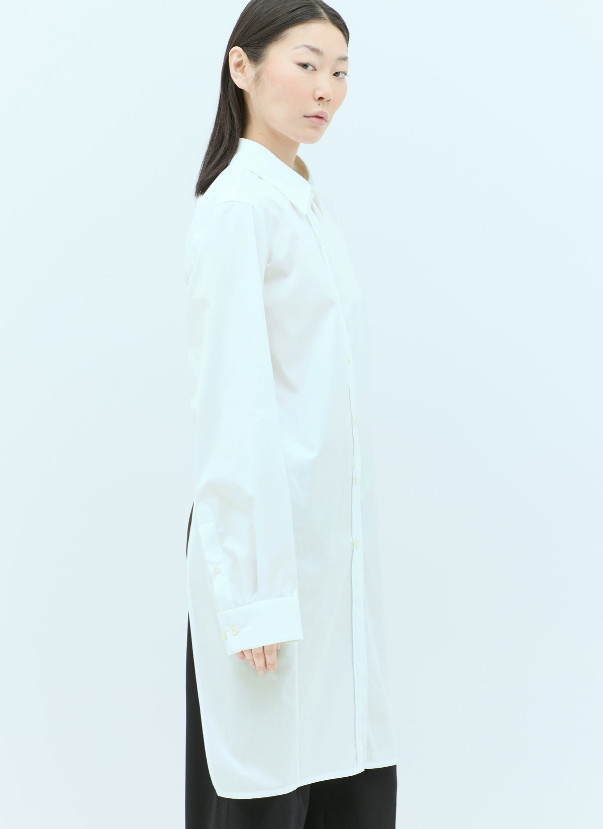 Dries Van Noten Women Open-Rear Poplin Shirt