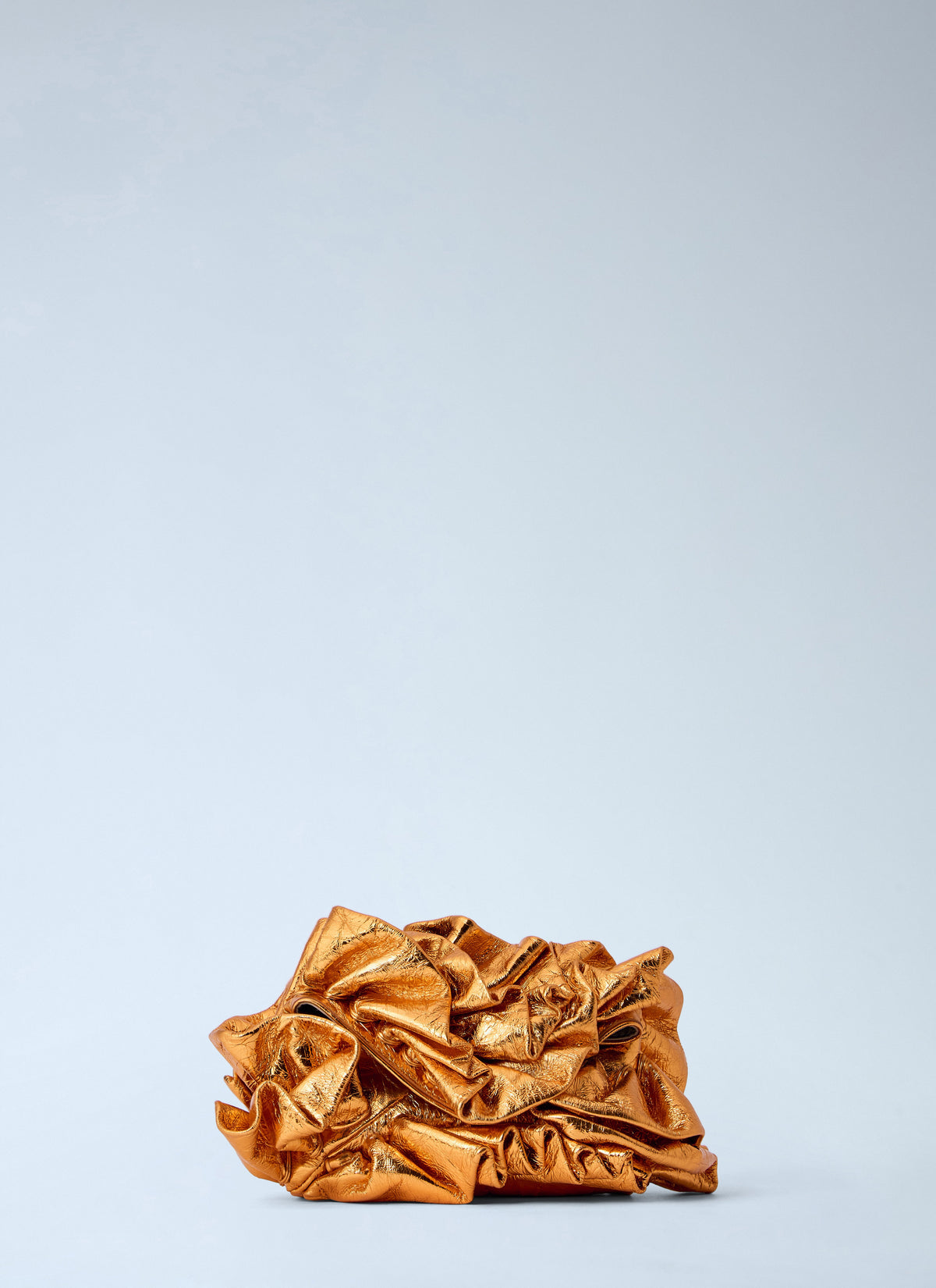 Dries Van Noten Dries Van Noten Women Ruffled Crinkled Leather Clutch Bag