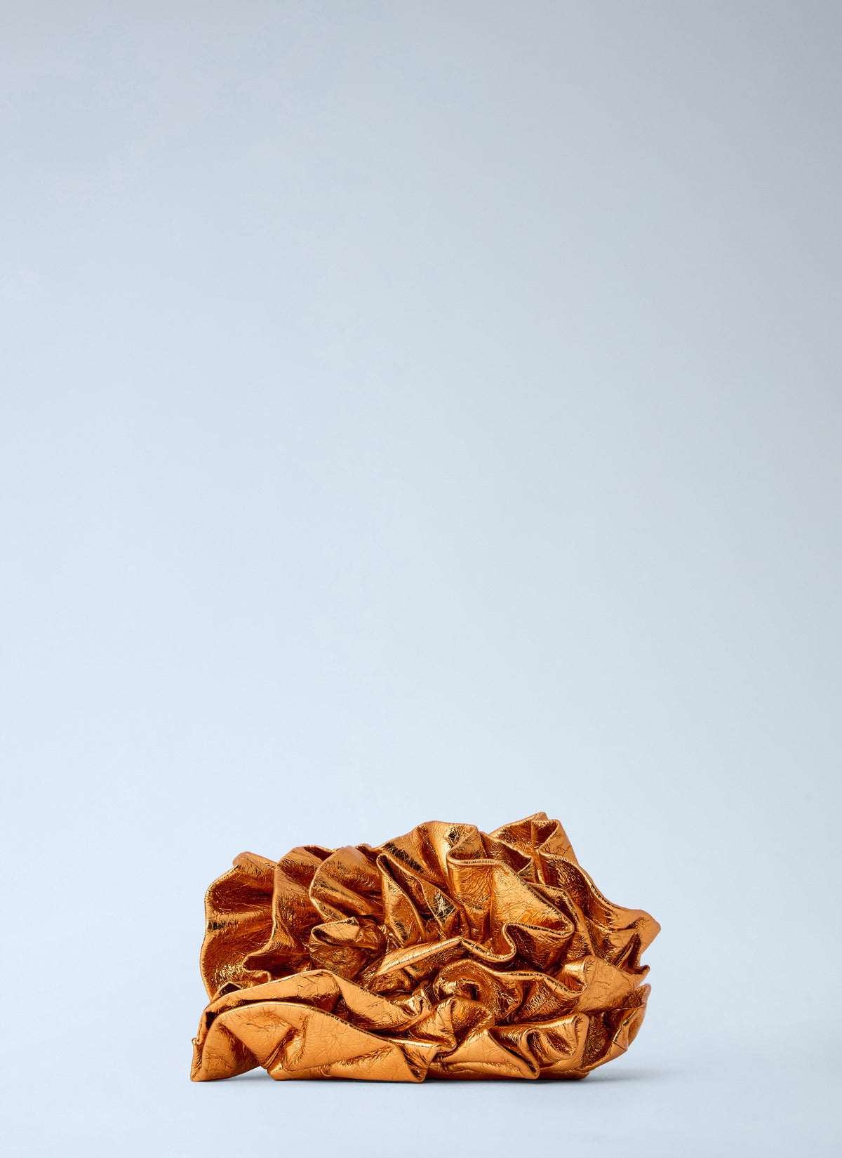 Dries Van Noten Dries Van Noten Women Ruffled Crinkled Leather Clutch Bag
